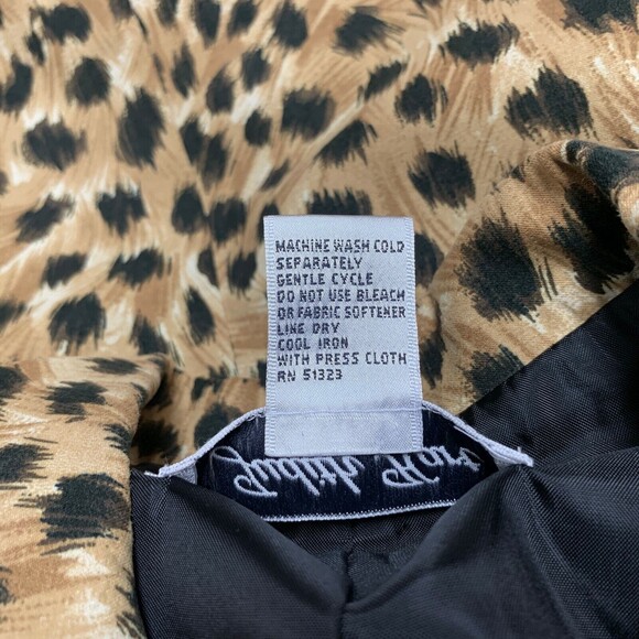Judith Hart Women's Blazer Jacket Size 8 Petite Multicolor Brown Animal Print - Picture 8 of 8